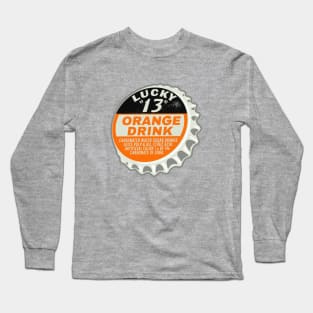 Vintage Lucky 13 Orange Soda Bottlecap Long Sleeve T-Shirt